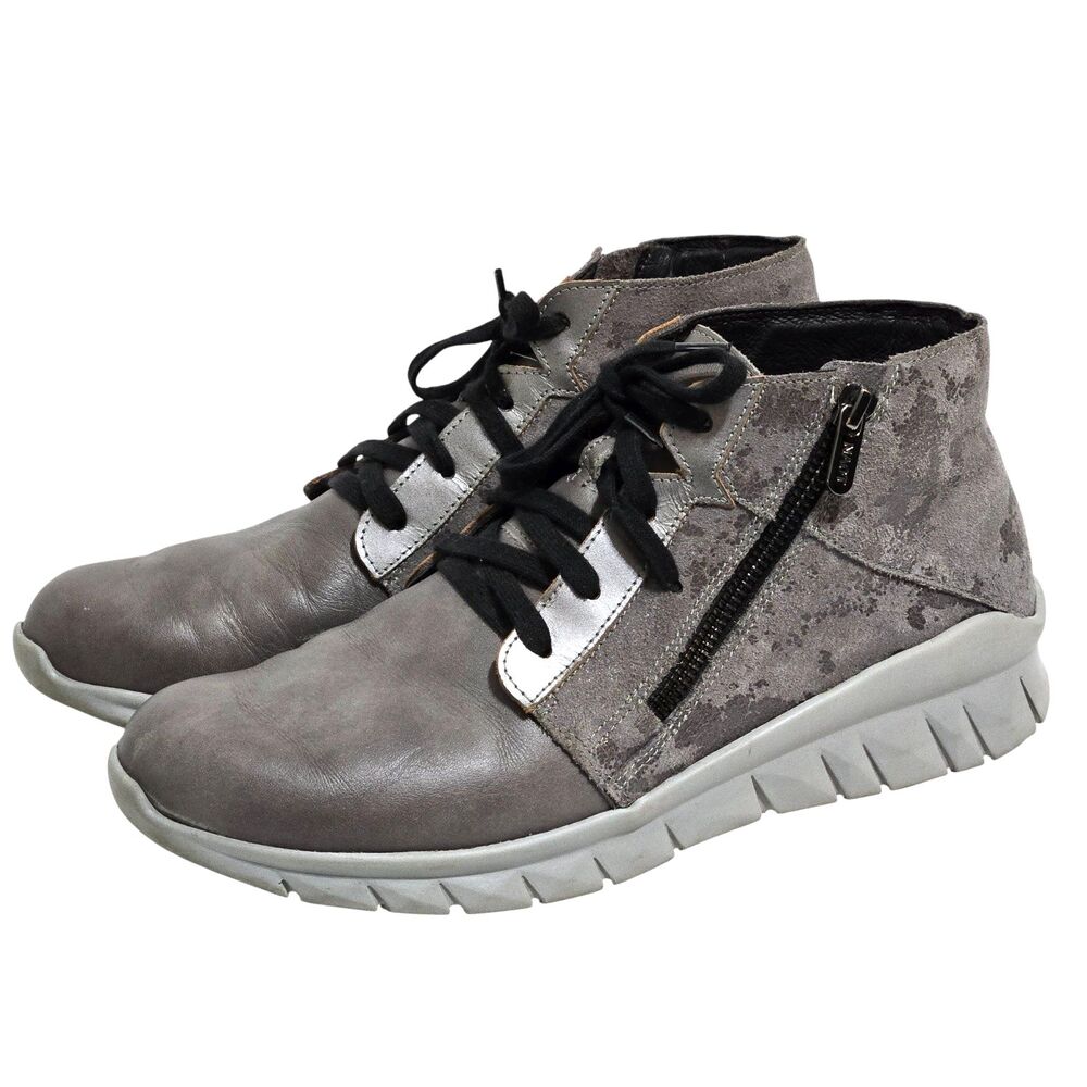 NAOT Womens Polaris Sneaker Foggy Grey Sz 40/9 Mid Sneaker High Top Comfort boot
